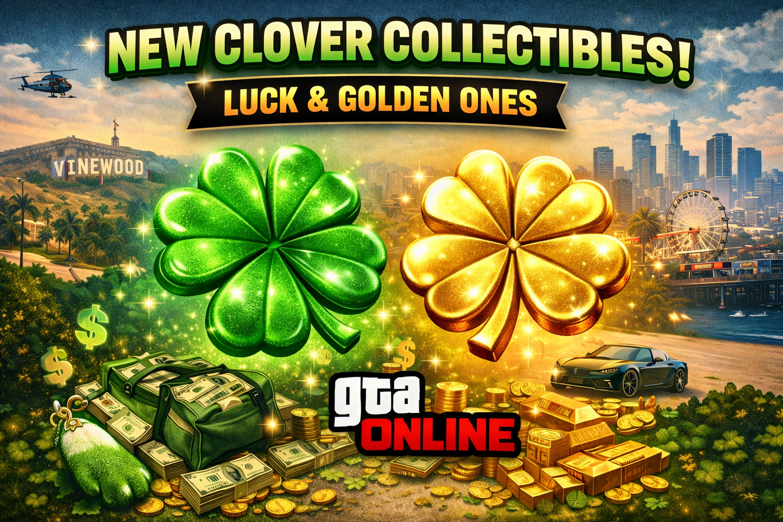 🍀 GTA Online St. Patrick’s Day Event – Clover Hunt! ✨