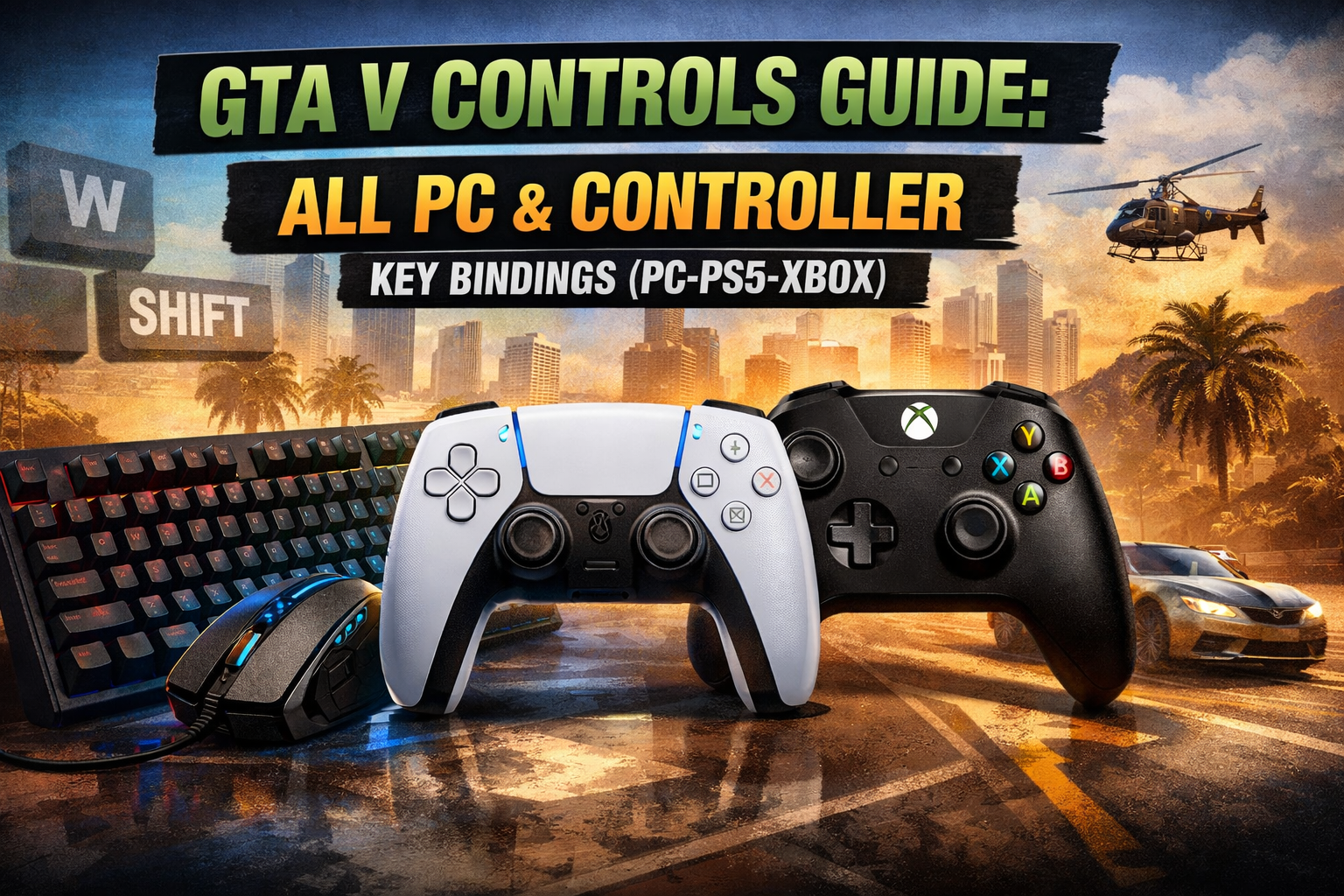 🎮 GTA V — Full Controls Reference PC · PlayStation 5 · Xbox