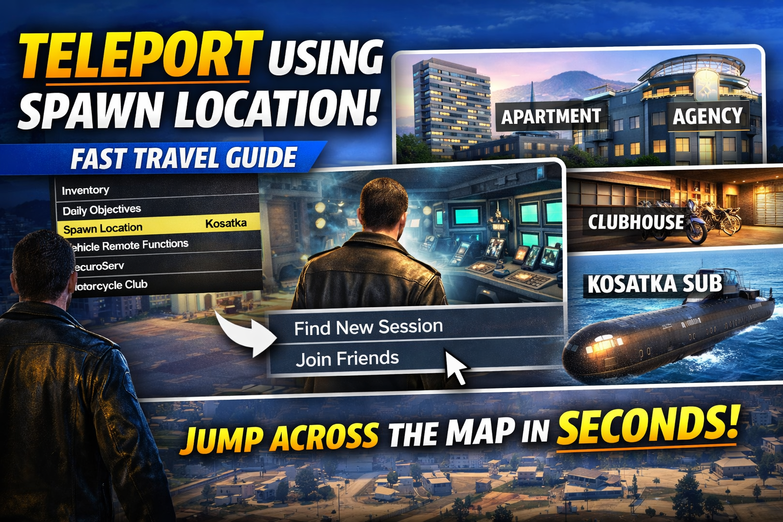 Featured image for 🧭 GTA Online Fast Travel Trick: Teleport Across the Map Using Spawn Locatio
