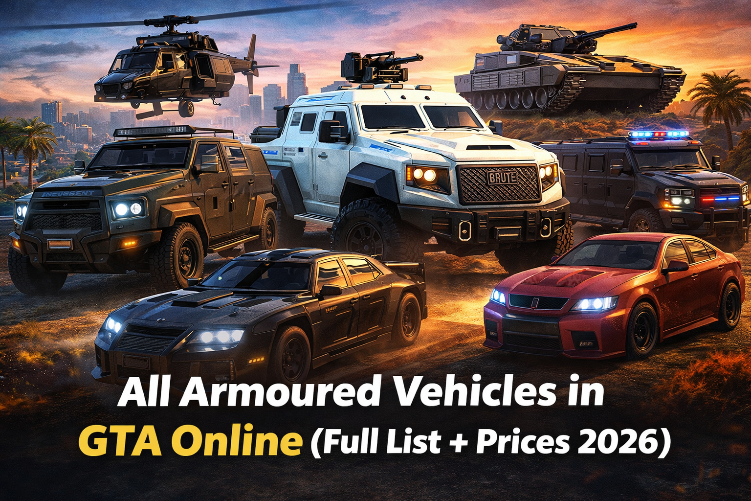 All Armoured Vehicles in GTA Online (Full List + Prices 2026)