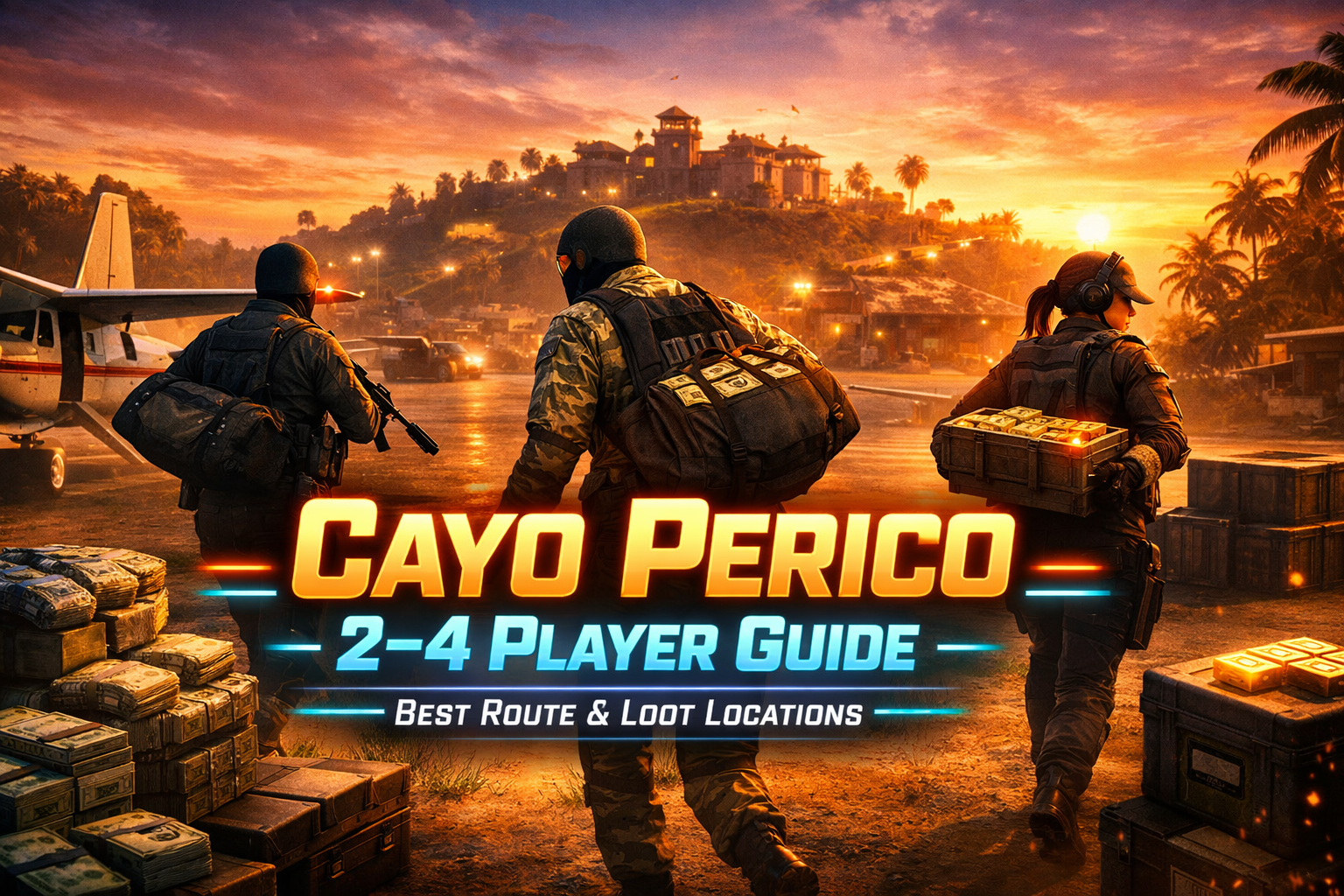 🏝️ Cayo Perico Heist (2–4 Players): Best Route, Airfield Loot & Full Compound Guide