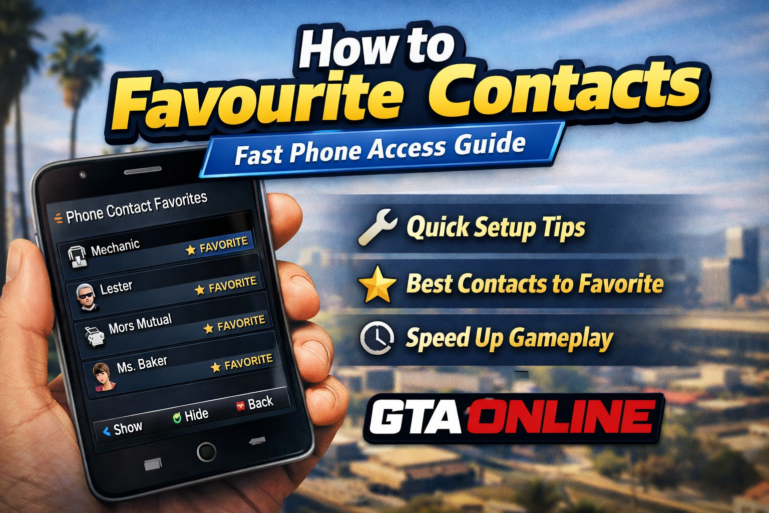 📱 How to Favourite Contacts in GTA Online (Fast Phone Access Guide)