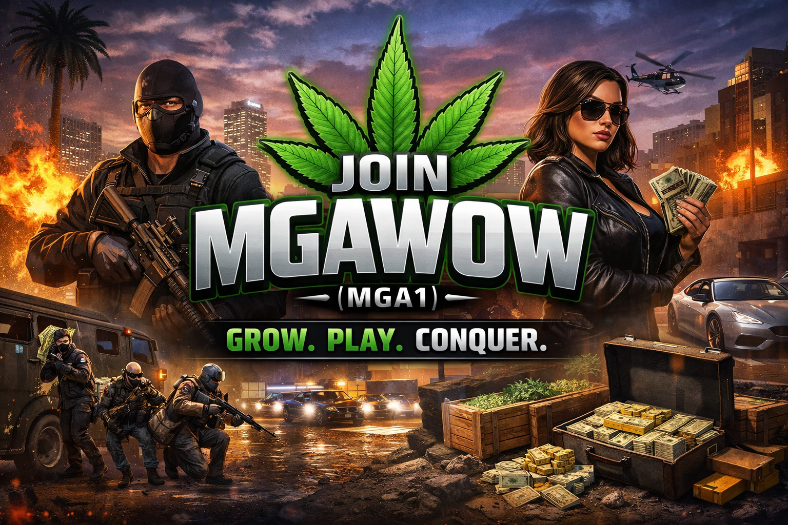 🌿Join MGAWOW (MGA1) – GTA Online Crew for All Players!
