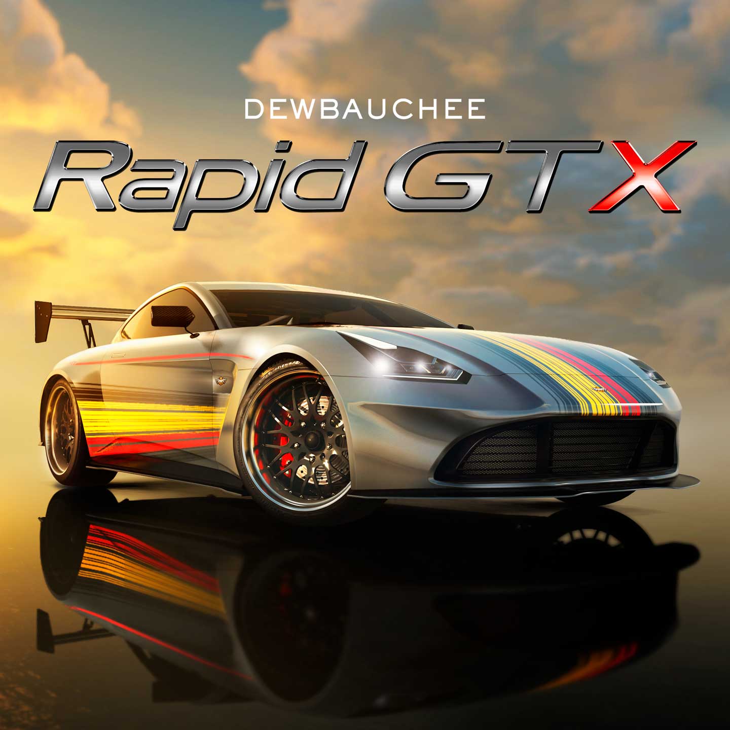 Blaze the Streets in the New Multi-Stripes Livery for the Dewbauchee Rapid GT X