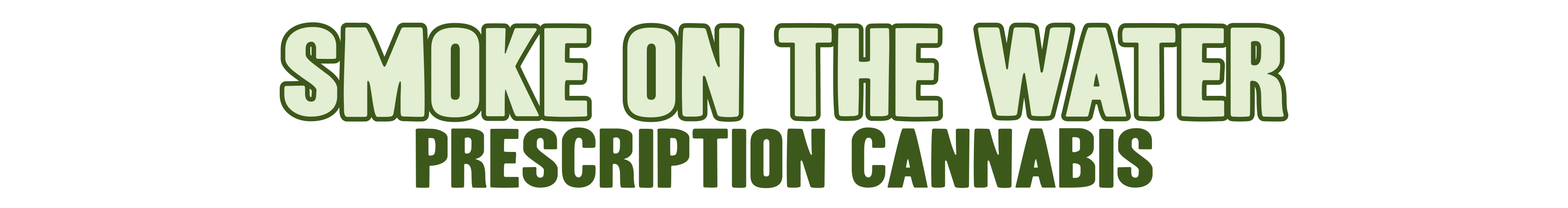 Smoke on the Water logo. Text reads: Smoke on the Water. Prescription Cannabis. 