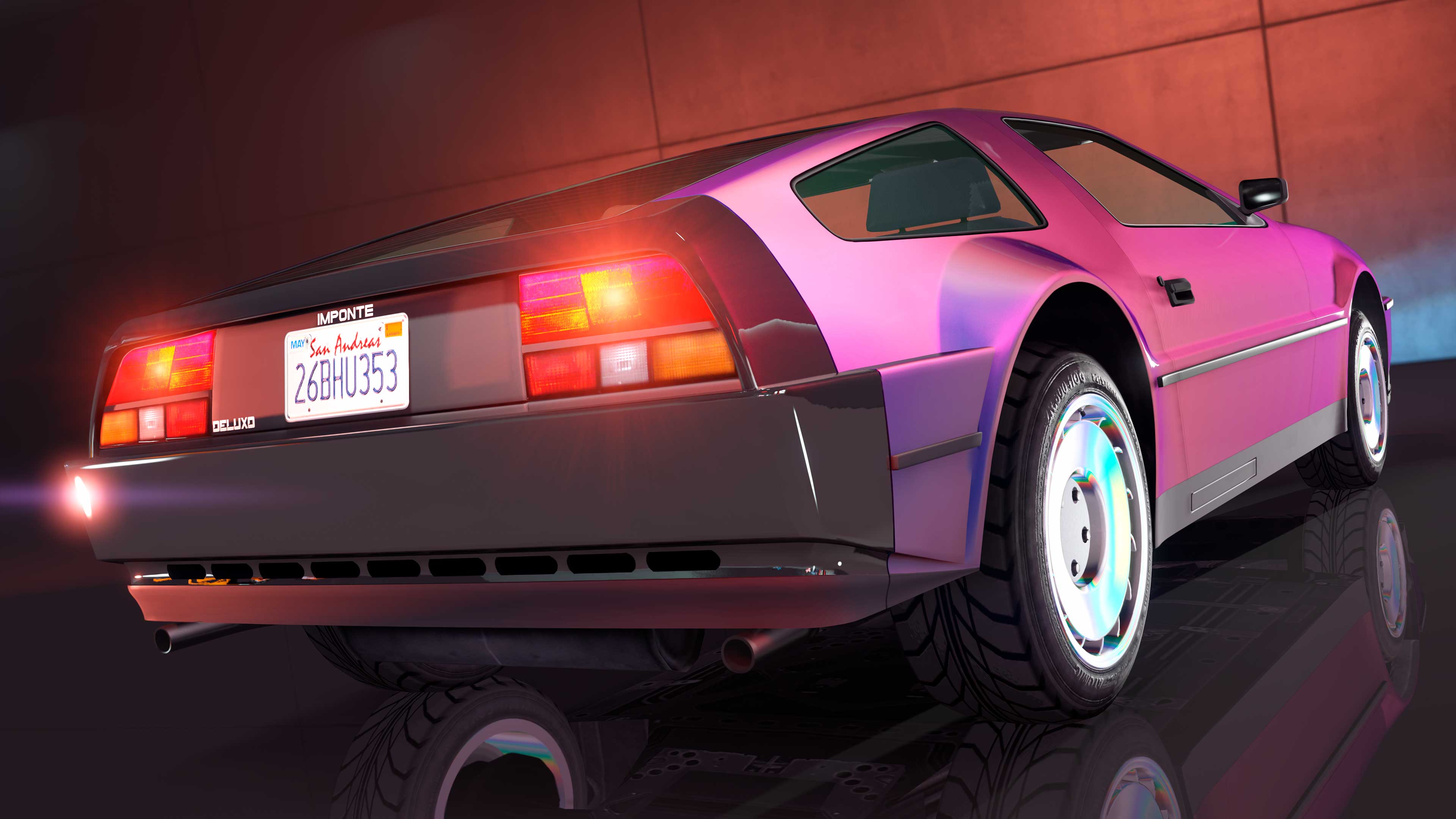 An Imponte Deluxo from behind.