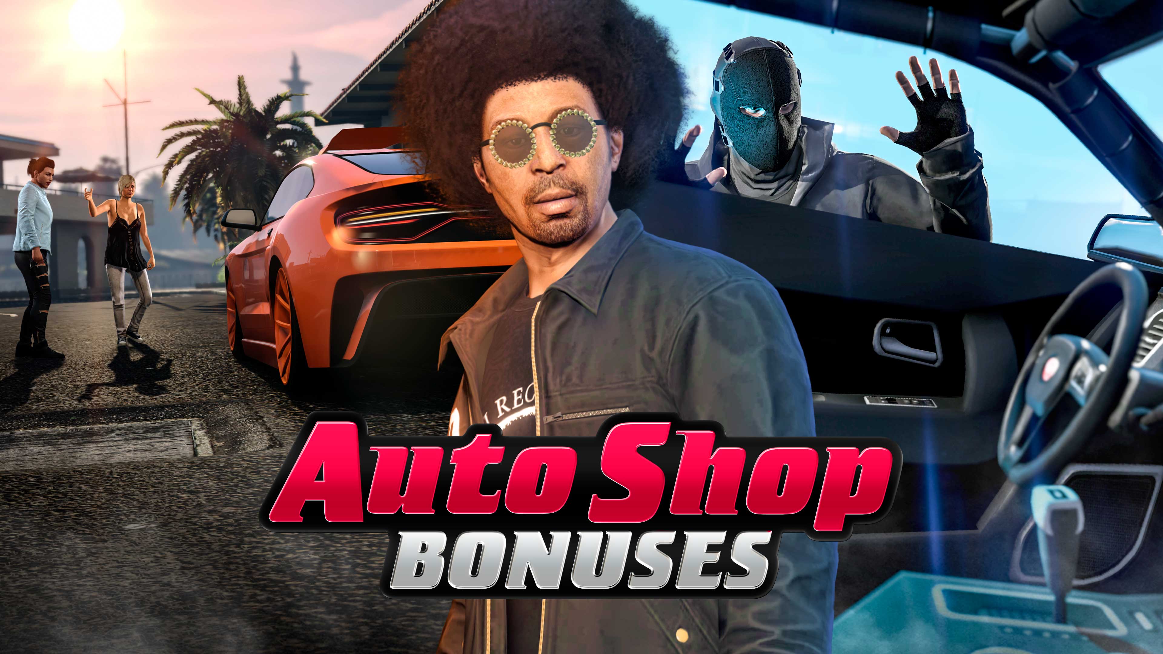 Auto Shop Bonuses poster featuring KDJ.